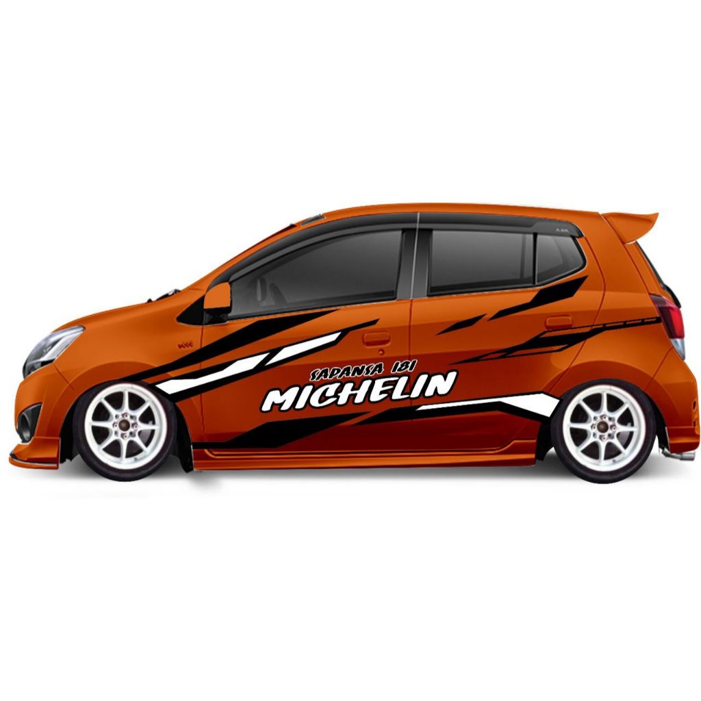 Sticker mobil ayla agya custom keren stiker list terlaris mobil ayla agay terbaru