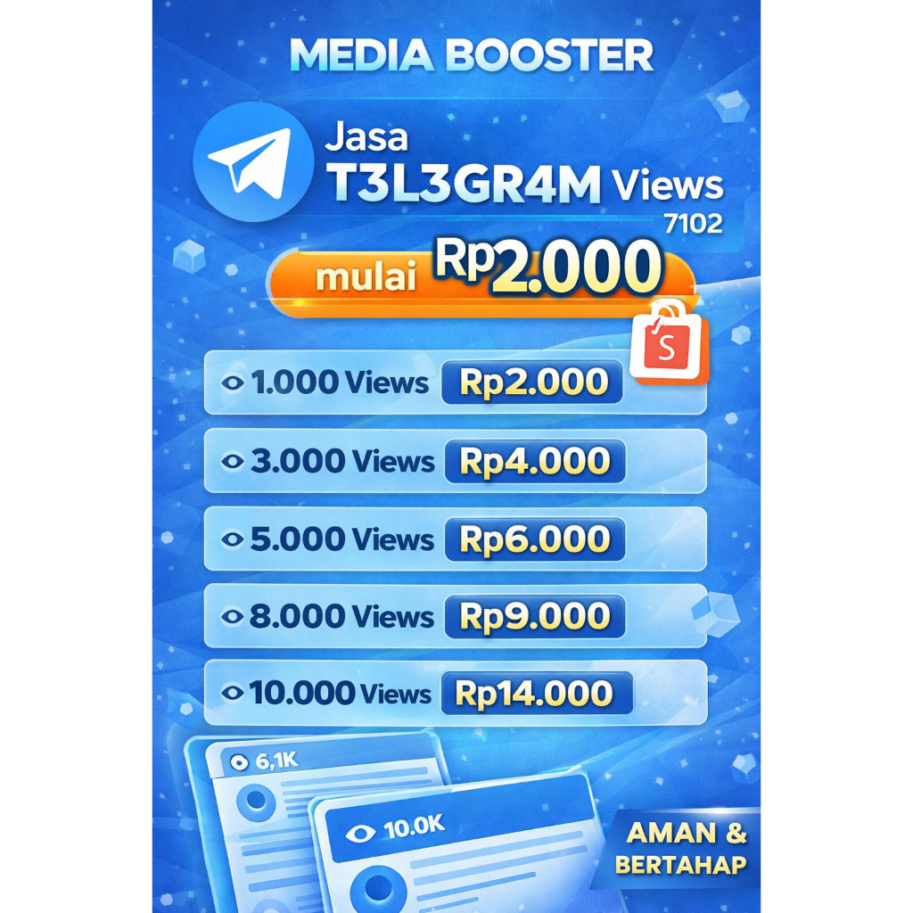 Jasa Telegram Views 8811 | View Post Bertahap | Aman Tanpa Login