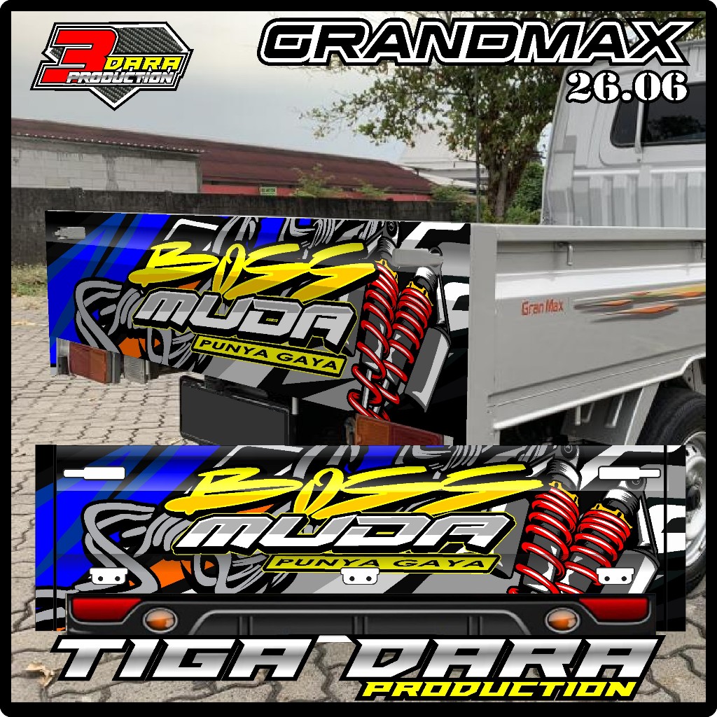 Stiker Decal Pintu Belakang Grand Max pick up StiCker Bak Belakang Grandmax BEBAS REQUEST KODE 26.06