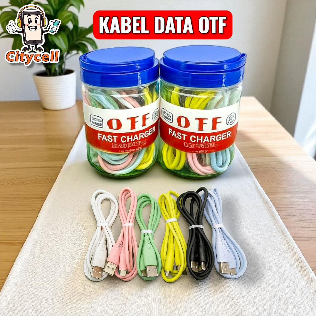 Kabel Data OTF MICRO TYPE C LIGHTNING Kabel Charger OTF macaron Kabel Casan OTF C TO C