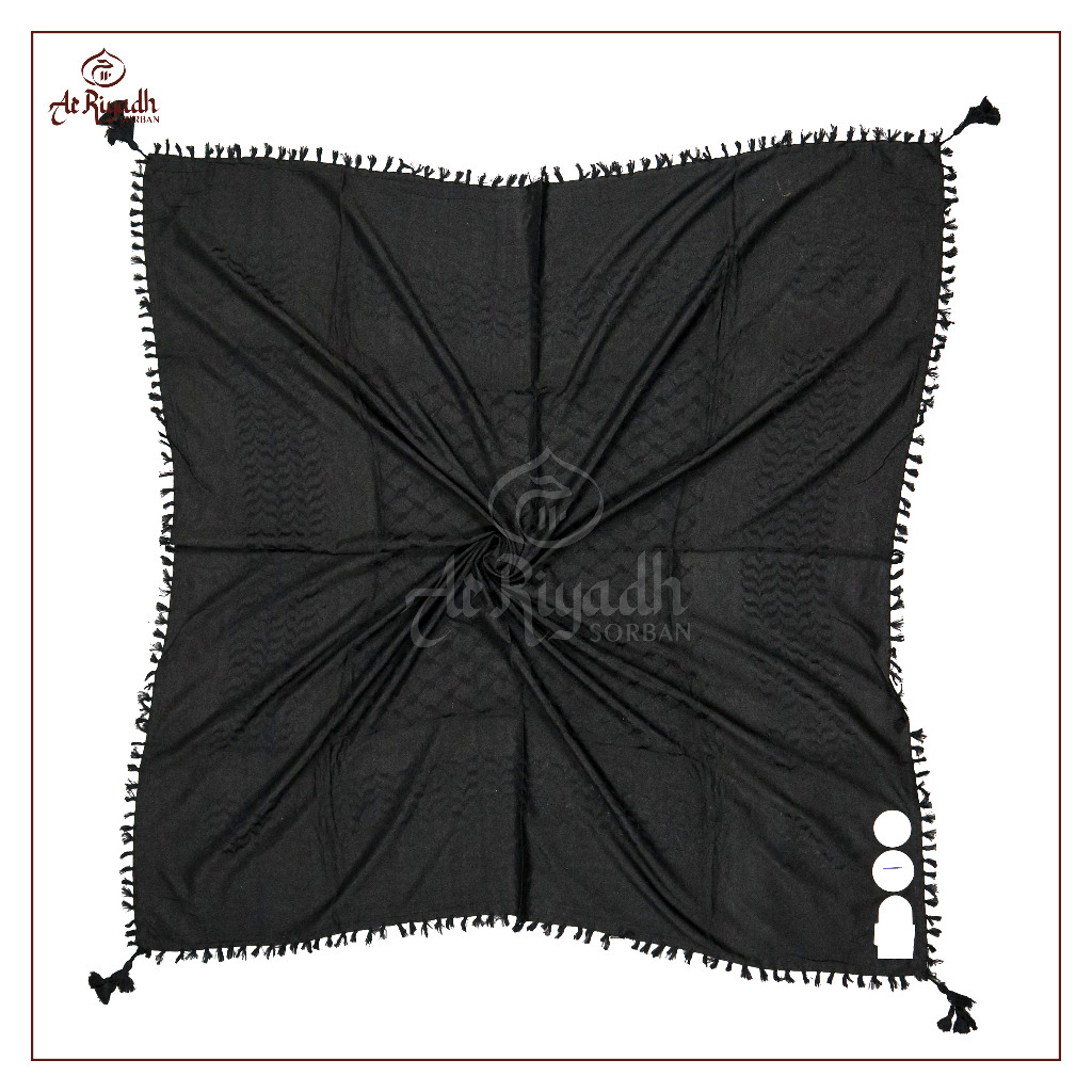 AL SHAFEDA Shawl Abu Shafeda 8003 - Hitam