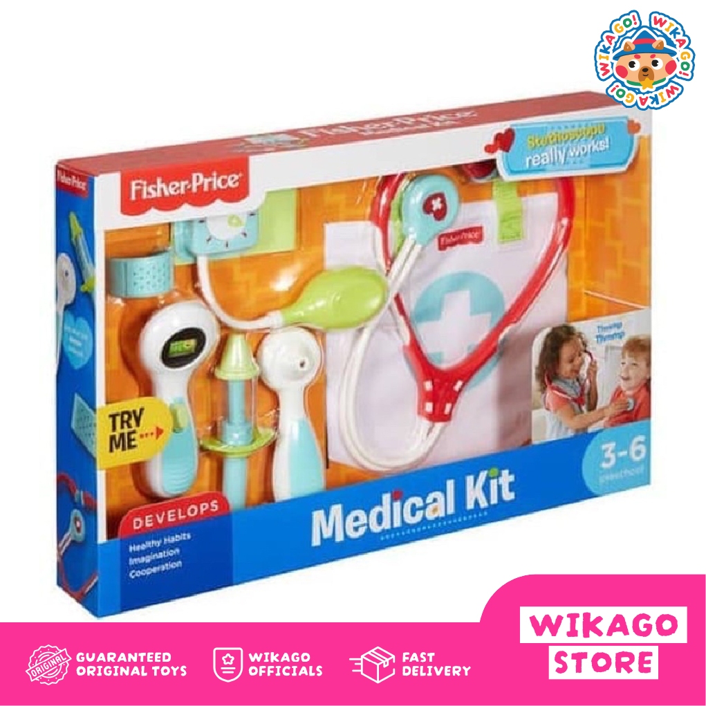FISHER PRICE MEDICAL KIT PLAYSET MAINAN DOKTER DOKTERAN ANAK