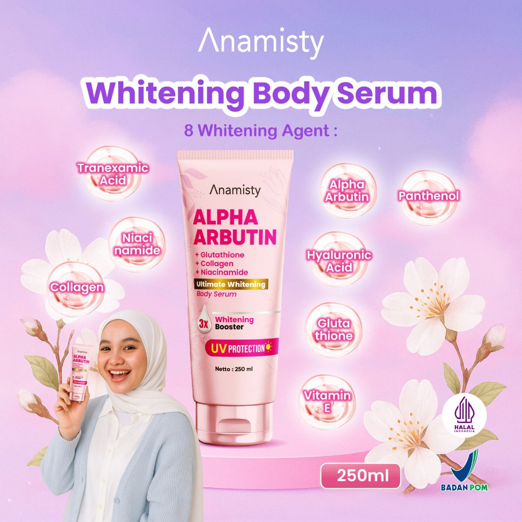 ANAMISTY TONE UP HAND BODY SERUM LOTION WHITENING  ALPHA ARBUTIN PEMUTIH MOISTURIZER