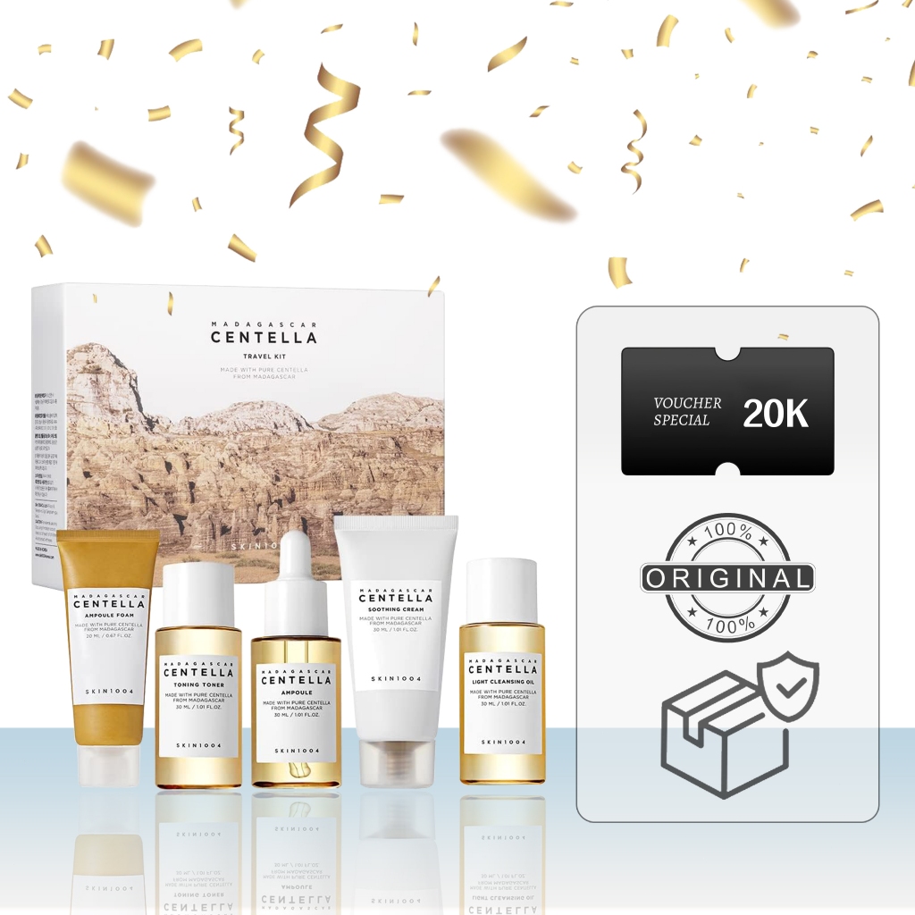 SKIN1004 Madagascar Centella Travel Set 5-piece, Barrier Repair, Portable Design Skin Care Set