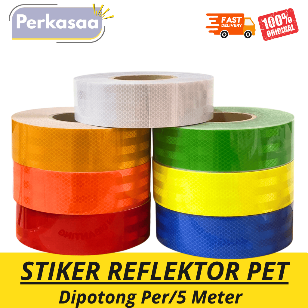 Stiker Reflektor / Scotlight Pemantul Cahaya / Sticker Reflektor kualitas 3M  , 5cm x 5meter