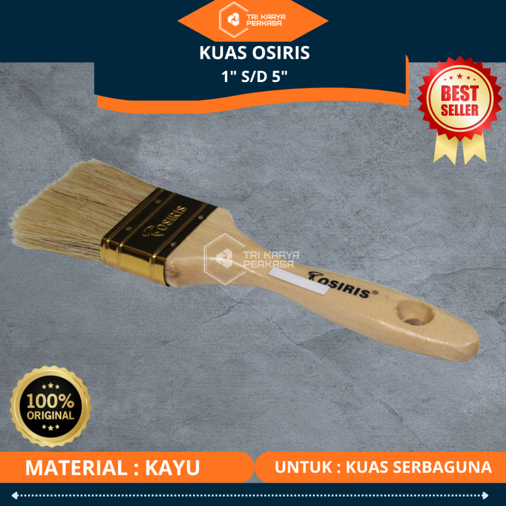 Kuas Cat Tembok Gagang Kayu Kualitas Bagus - Bulu Kuat dan Lembut