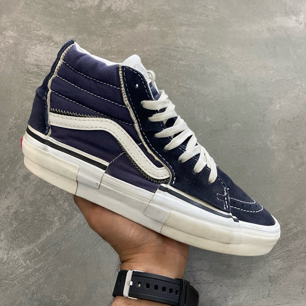 [Size 41] Vans Sk8-Hi ‘Reconstruct - Navy’ VN0005UKNUT Second Original Kondisi Mulus Nominus. Harga 