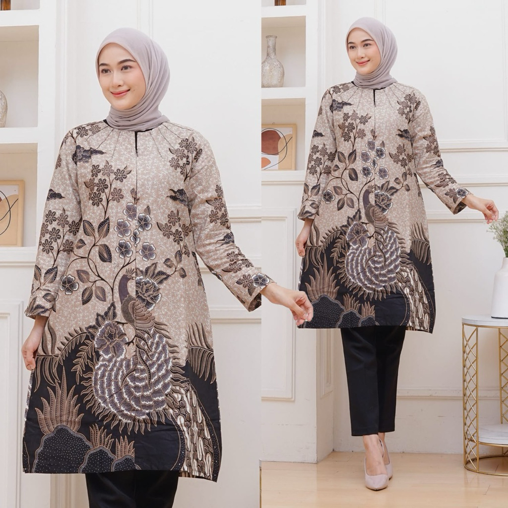 New motif Couple tunik sleting dan batik laki-laki