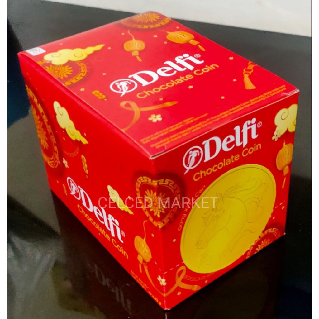 Hampers Imlek Coklat Delfi Koin Emas 10 pcs x 25gr Motif Kuda | Hadiah Imlek Pembawa Hoki