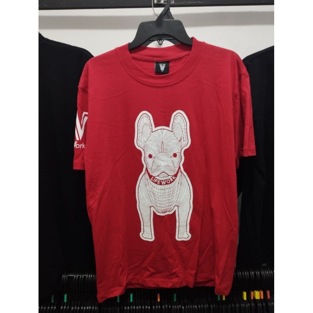 LIFEWORK RED ICONIC WHITE TEE SECOND