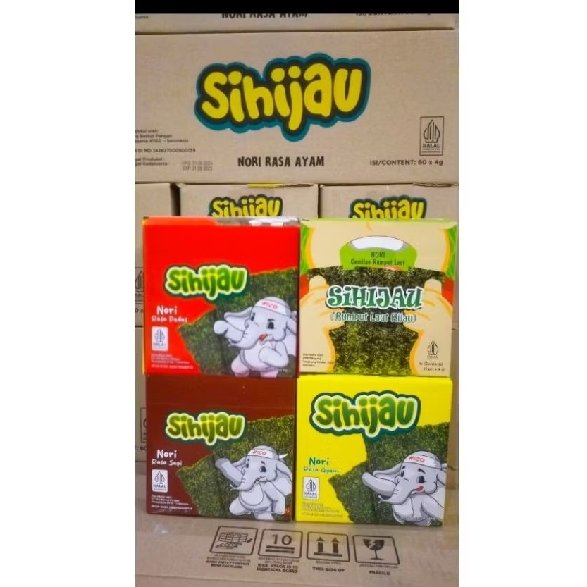 nori rumput laut sihijau 4gr (12 bungkus)