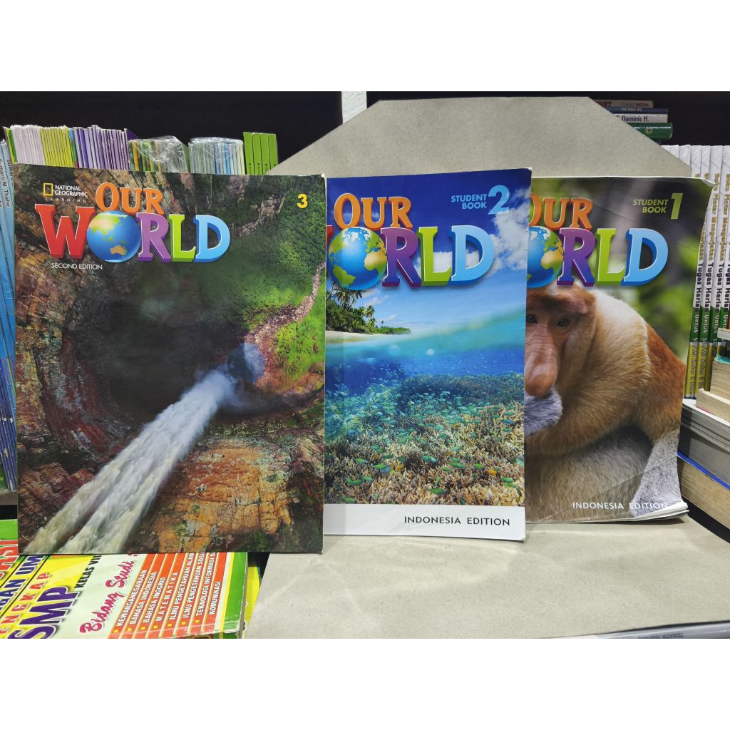 BUKU OUR WORLD 1-2-3 NATIONAL GEOGRAPHIC BEKAS ORIGINAL