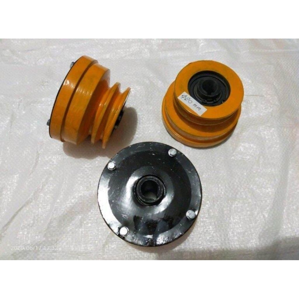 pulley kopling mesin stemper kodok As 20 mili / pully stemper kodok Lobang 20 mili