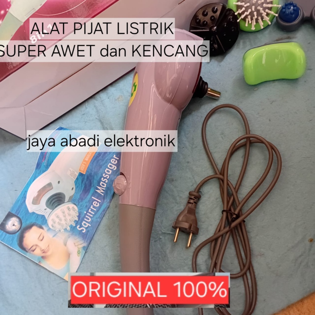 H118 MESIN MASSAGE ORI 100% LISTRIK ELEKTRIK TERAPI MAGIC MASSAGER 8 in 1 Multifunction titik akupre