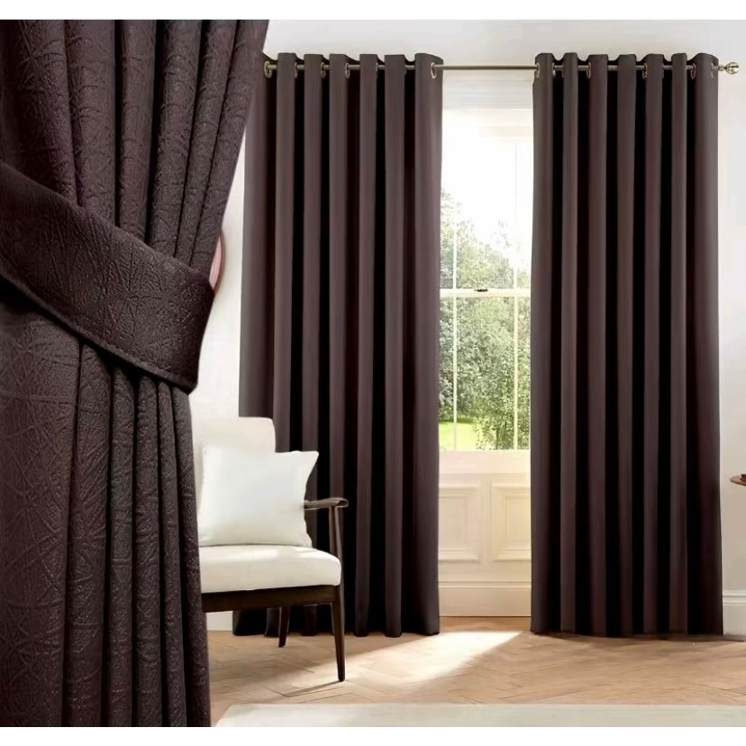 Gorden Blackout Glossy Jendela Pintu Kamar tinggi 2meter 250cm Hordeng Ruang Tamu Polos tebal mewah