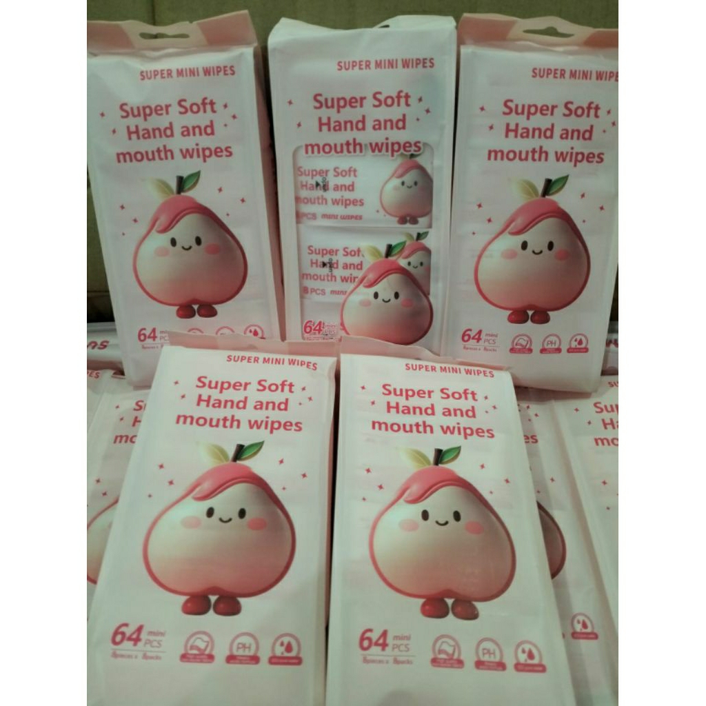 (paket 3pack) Tisu basah mini wipes tisu kecil travel