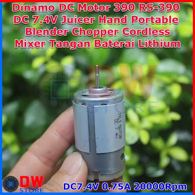 Dinamo DC Motor 390 RS-390 DC 7.4V Juicer Hand Portable Blender Chopper Cordless Mixer Tangan Batera
