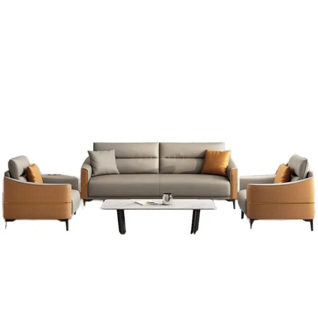 sofa ruang tamu 211 dudukan fullset kulit Oscar