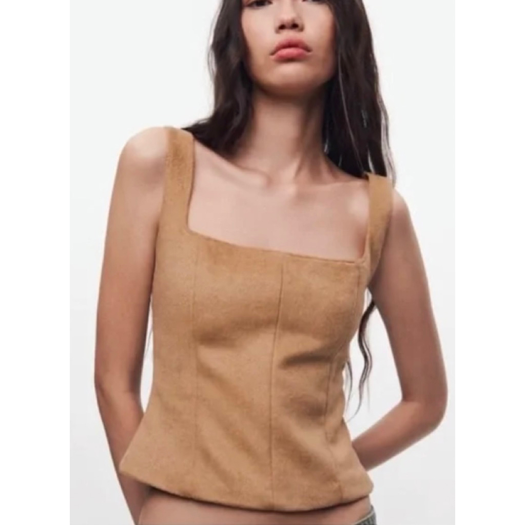 zara top faux