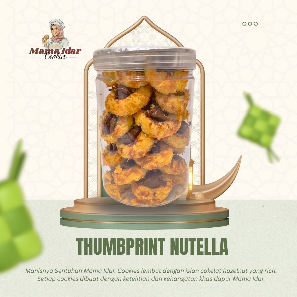 Thumbprint Nutella Kue Kering Lebaran - Mama Idar Cookies