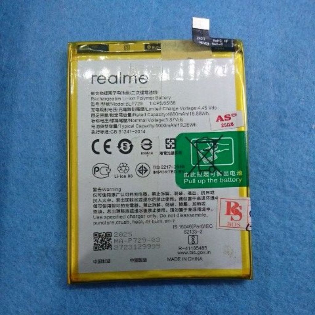 BATTERY BATERAI REALME C3 C11 C21 C21 C20 C21Y C11 2021 5 5S NARZO 10A NARZO 50i BLP729 NEW SECOND