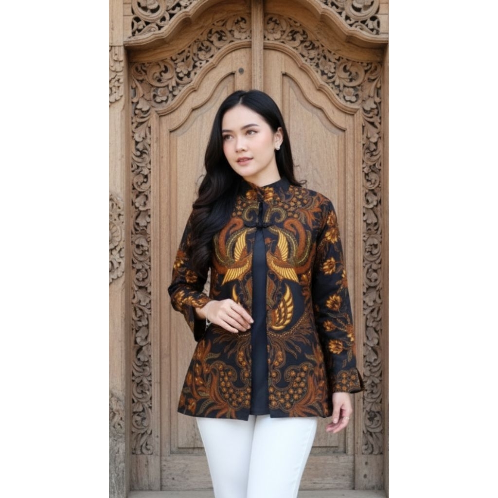 Batik Solo Trendy - Blouse Sandra //atasan batik wanita //Baju kantoran //Baju Wanita Kekinian