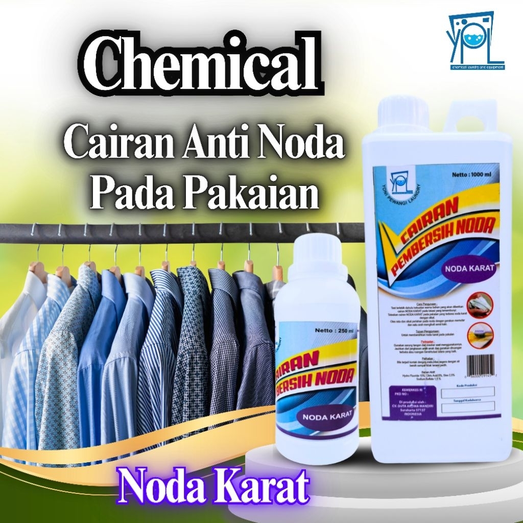 RUST REMOVER Chemical Noda Karat pada Pakaian - Pembersih Noda Karat - 250ml & 1000ml By YPL
