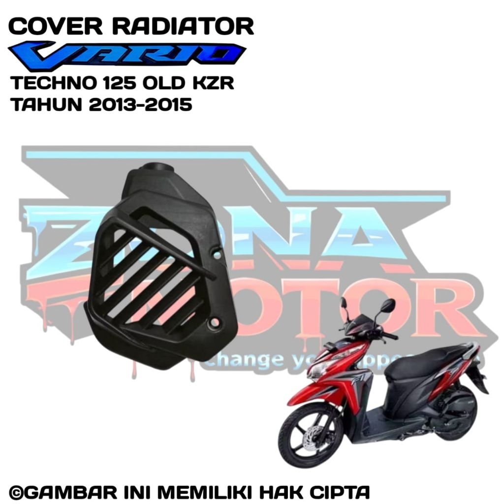 Cover tutup radiator Honda Vario 125 Old Bohlam KZR Tahun 2013 2014 2015 bodi motor
