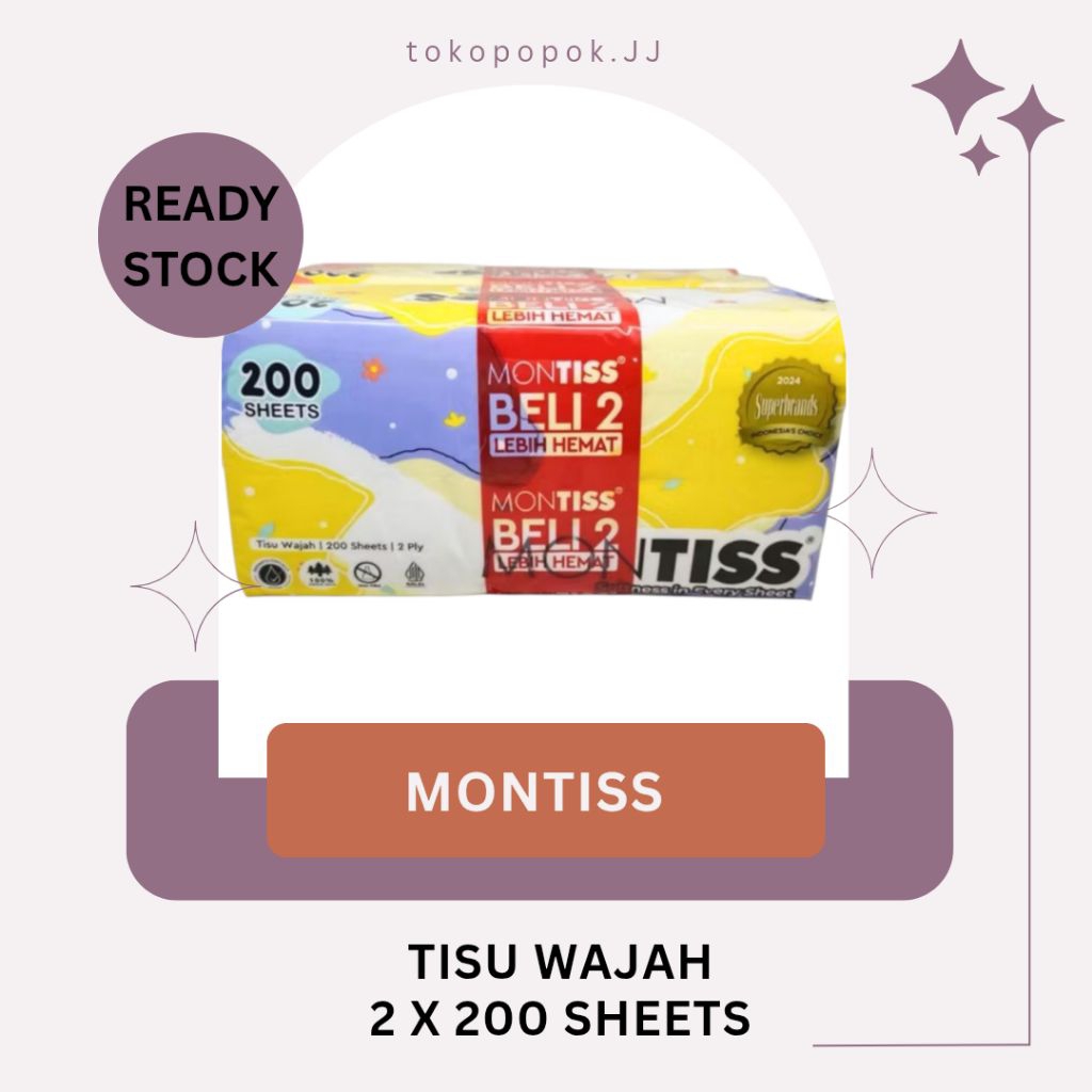 tisu Montiss banded, Montiss 2x200sheets