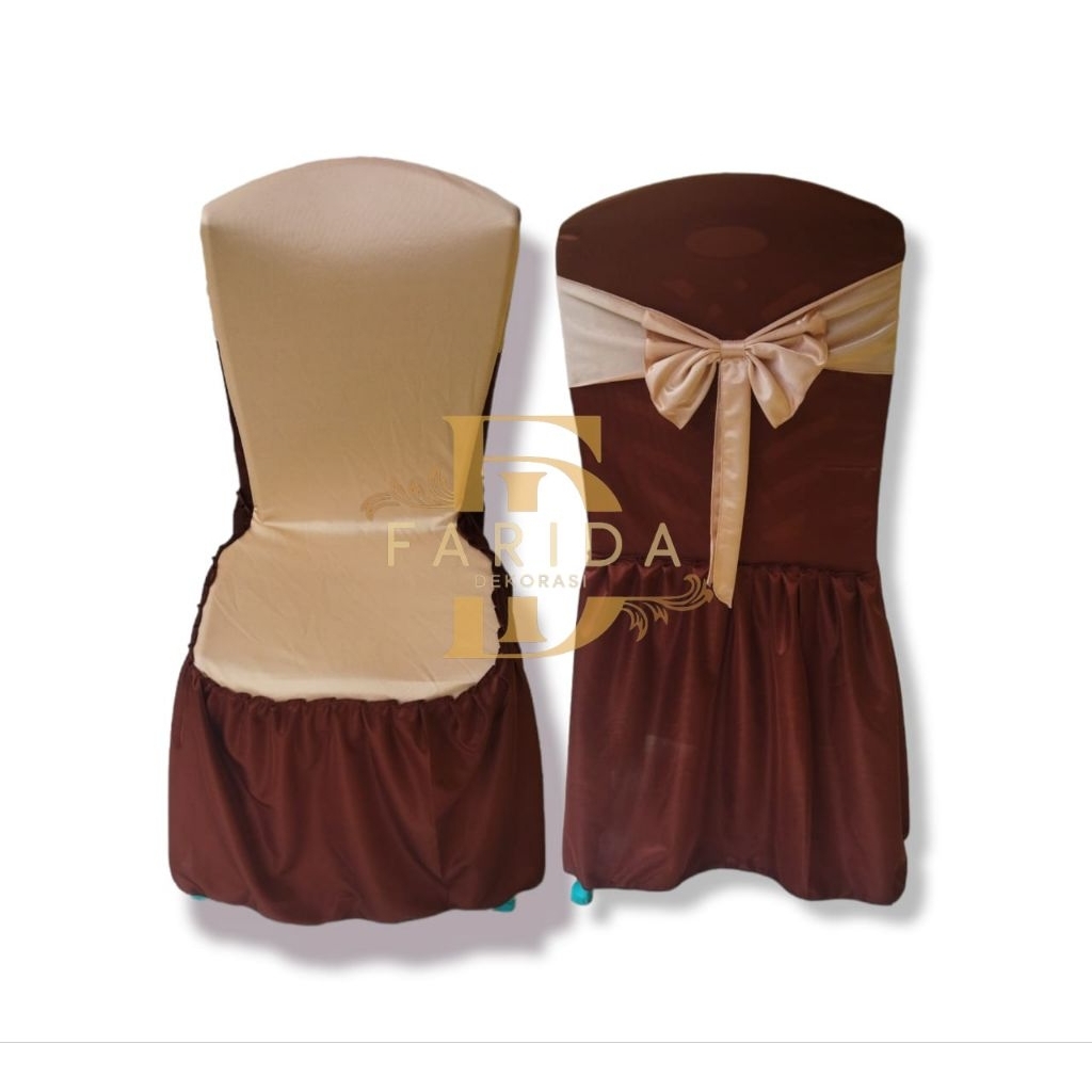 Sarung Kursi Napoly 209 Warna Coklat Tua Kombinasi Coklat Susu