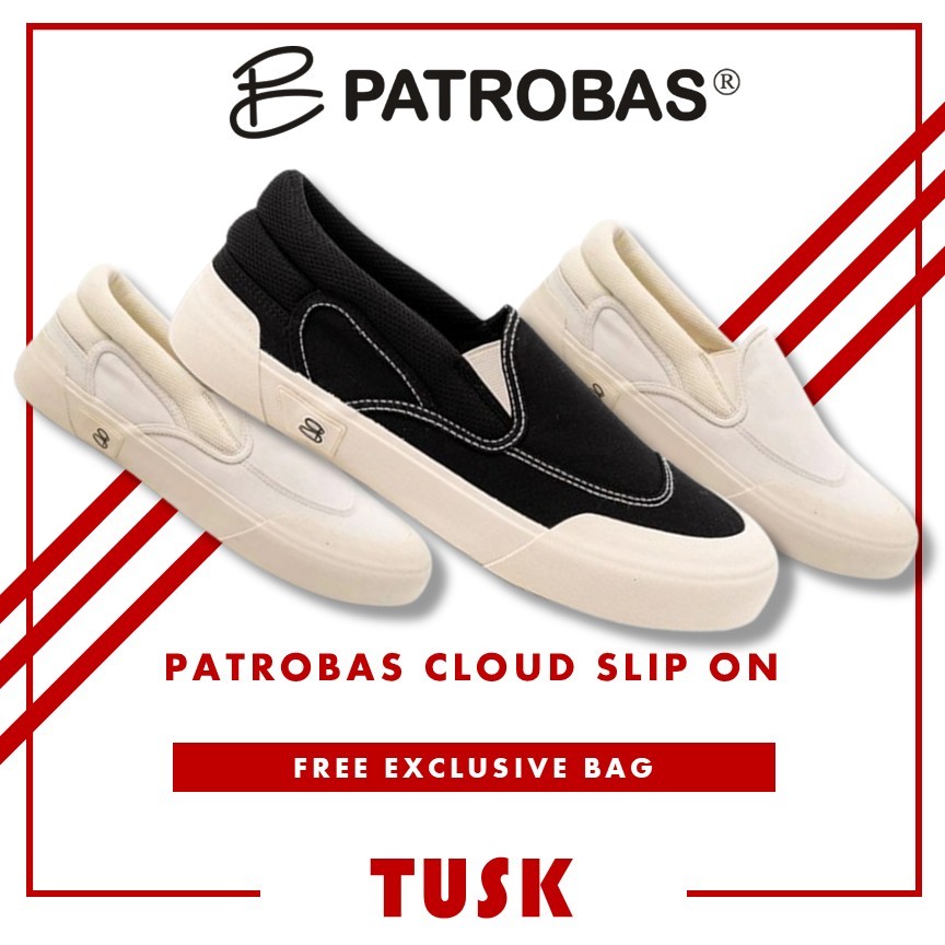 Sepatu Patrobas Cloud Slip On Original Sepatu Sneakers Slip On Patrobas Sepatu Casual Pria Wanita Or