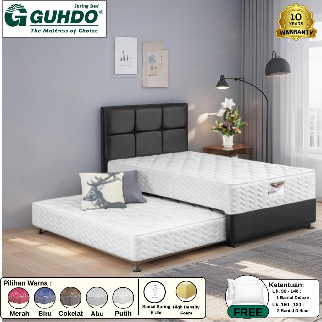 Kasur Springbed Guhdo Full Set 2in1 New Prima (Full Set Sandaran Caserta) - Uk 90x200 cm,100x200 cm,