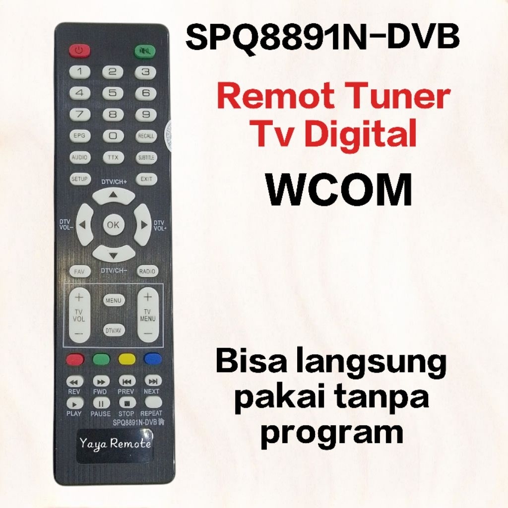 Remote Tuner Tv Digital WCOM SPQ8891N DVB