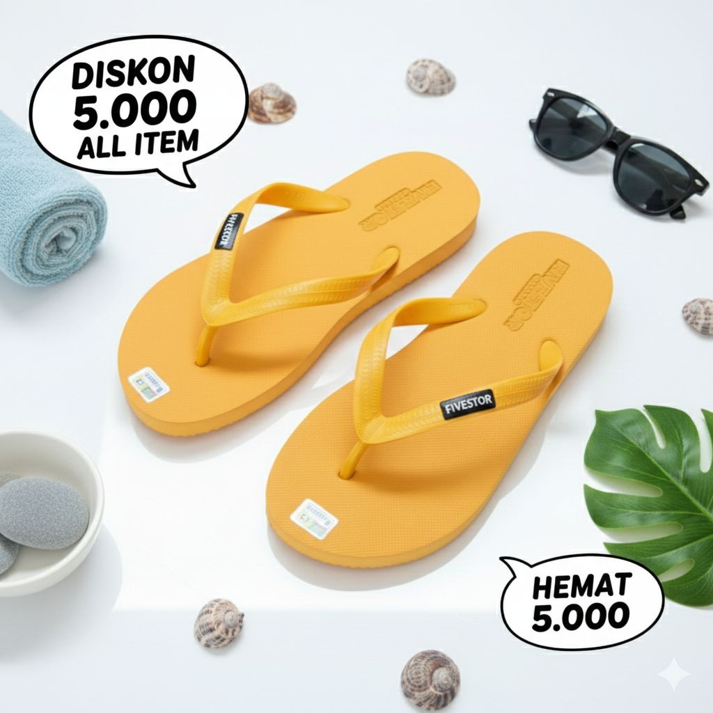 Sandal Jepit Pria Wanita Santai Sandal Rumah Anti Licin