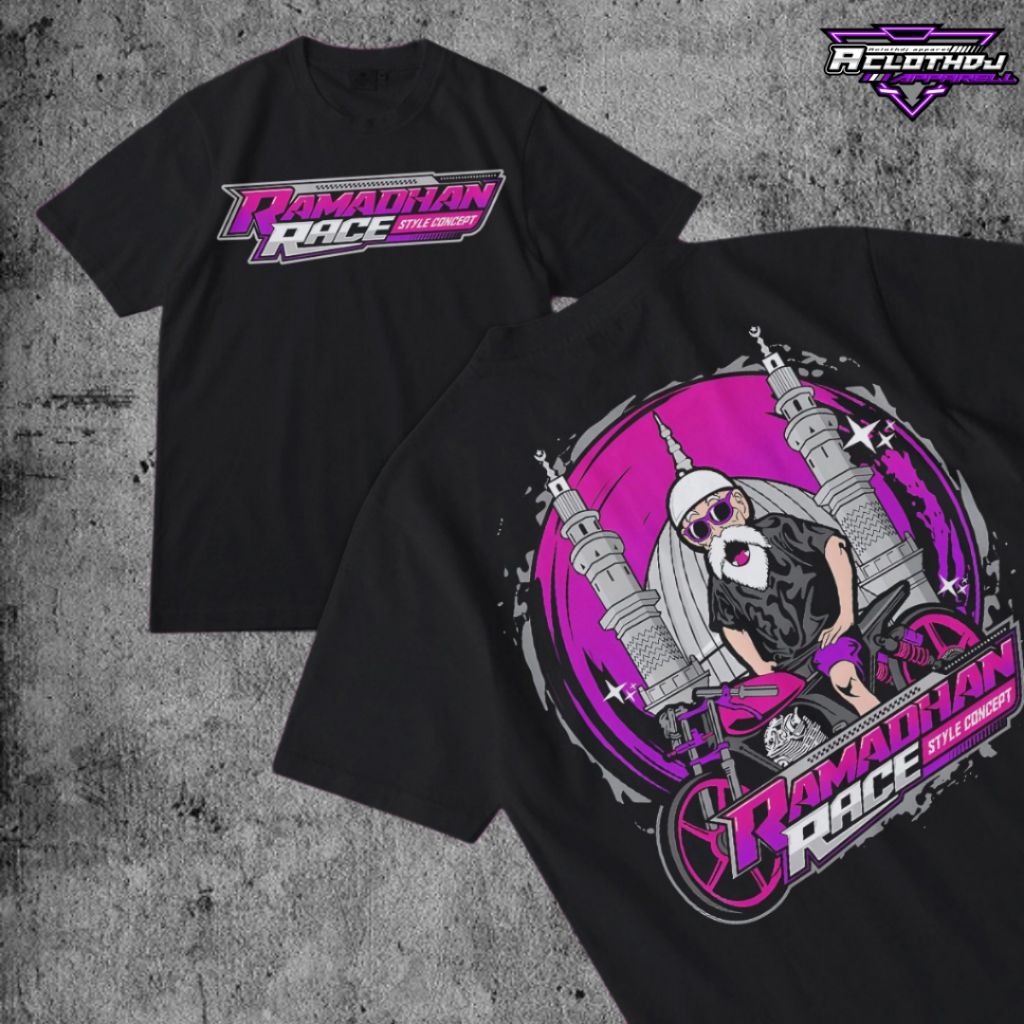 Kaos Ramadhan Race 2026 Marhaban Ya Balapan Vol 1 Drag Bike Baju Ramadan Race Repeat Racing Motor Or