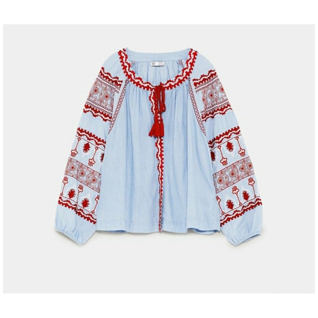 ATASAN ZR BOHEMIAN BORDIR ( DAPAT BONUS ATASAN POPLIN LIKE NEW)