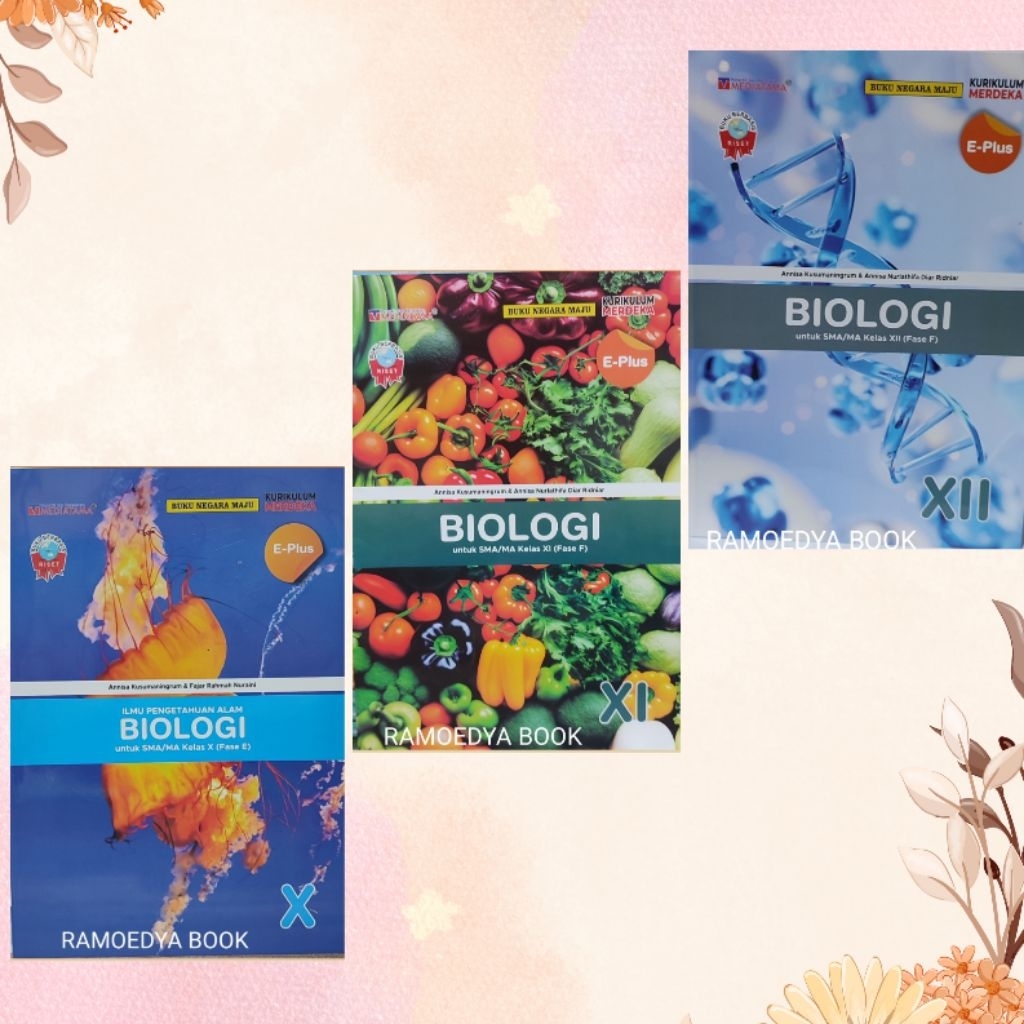 Buku E-Plus Biologi SMA kelas 10,11,12 Kurikulum  Merdeka MEDIATAMA