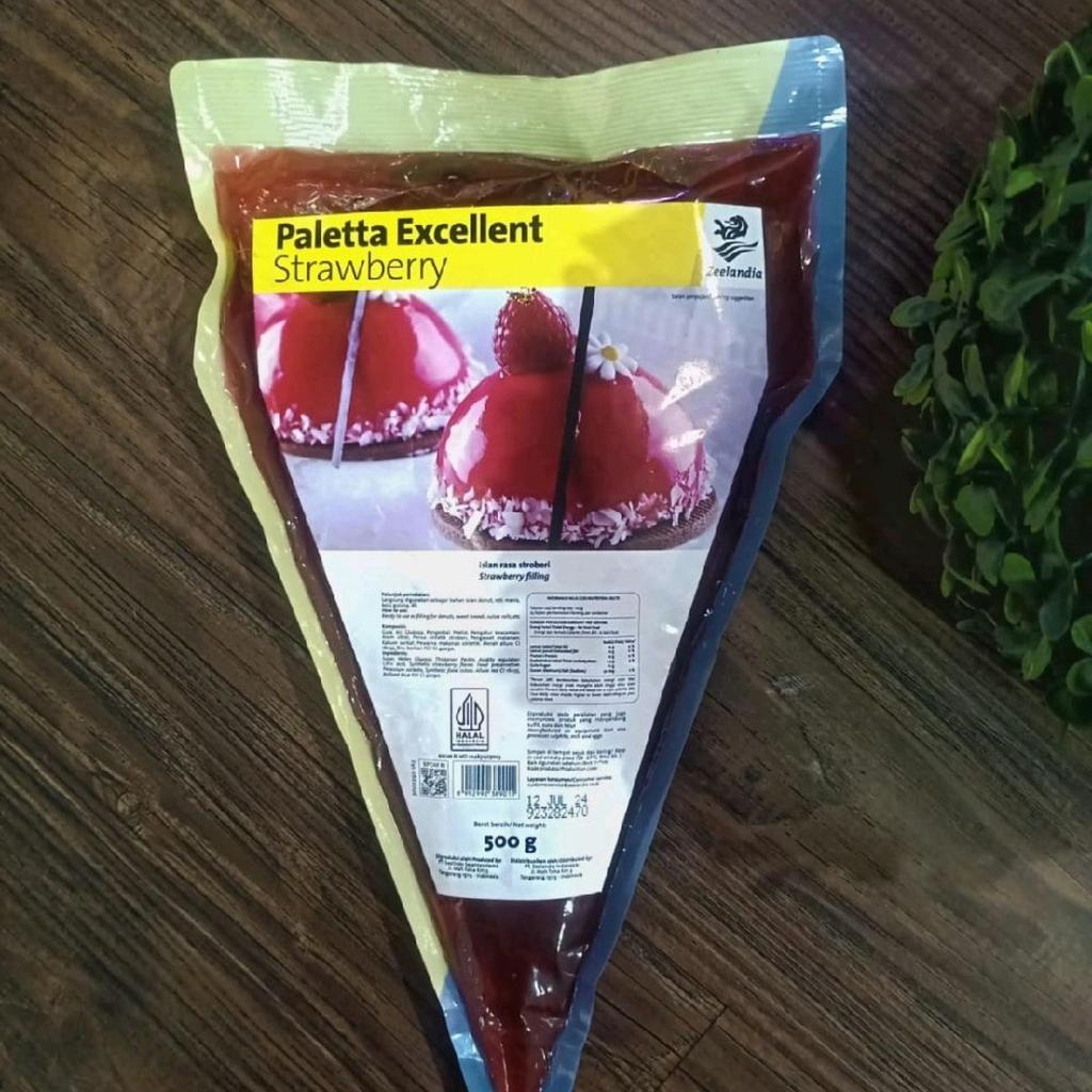 PROMO Zeelandia Paletta Excellent Strawberry Jam Selai Stroberi Kemasan Segitiga Isi Ulang Refill 50