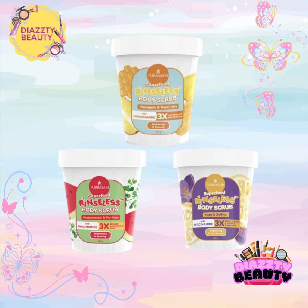 [DiazztyBeauty] PURBASARI  // Rinseless Body Scrub Watermelon Moringa // Rinseless Body Scrub Yuzu &