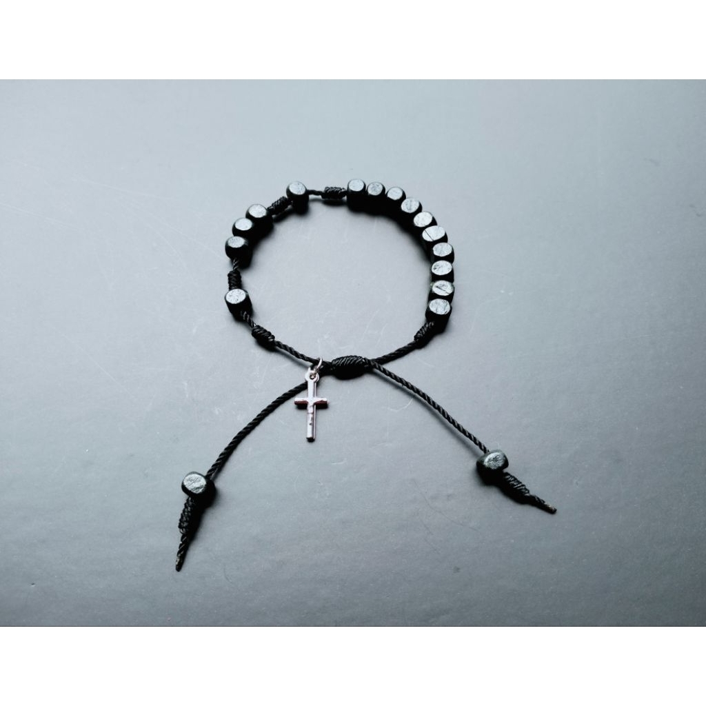 G1089 GELANG ROSARIO KAYU GELANG SALIB KATOLIK