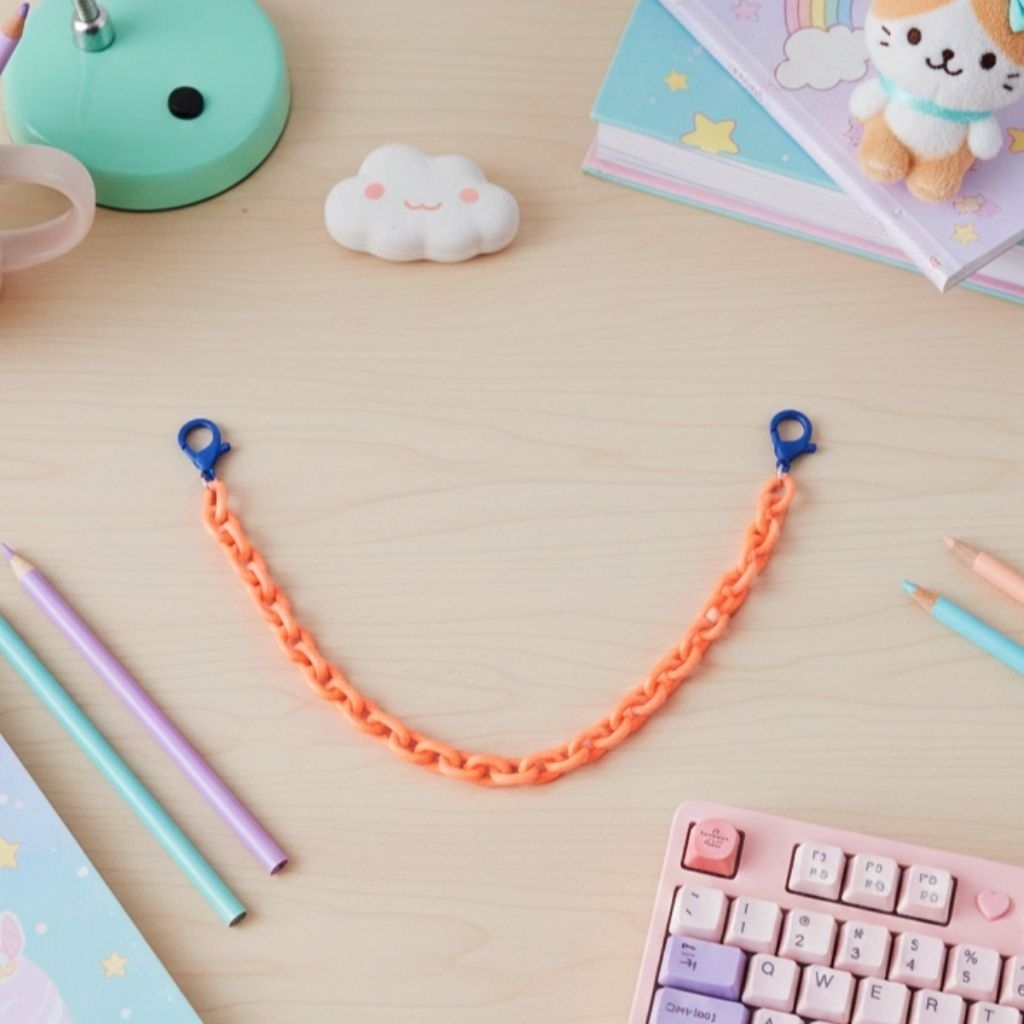 BAG CHARM RANTAI ORANGE RANTAI TAS RANTAI CELANA