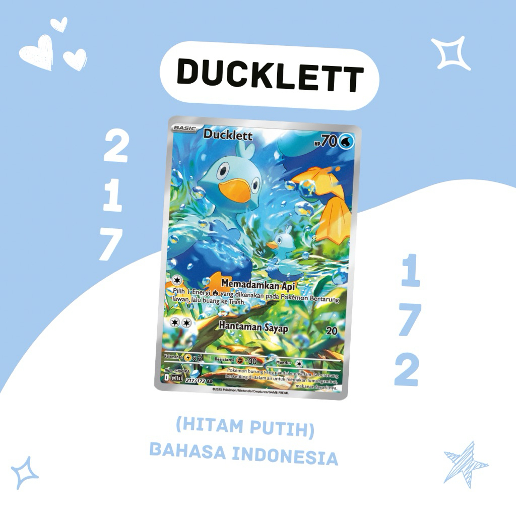 Ducklett AR SV11S 217/172 Pokemon TCG Indonesia