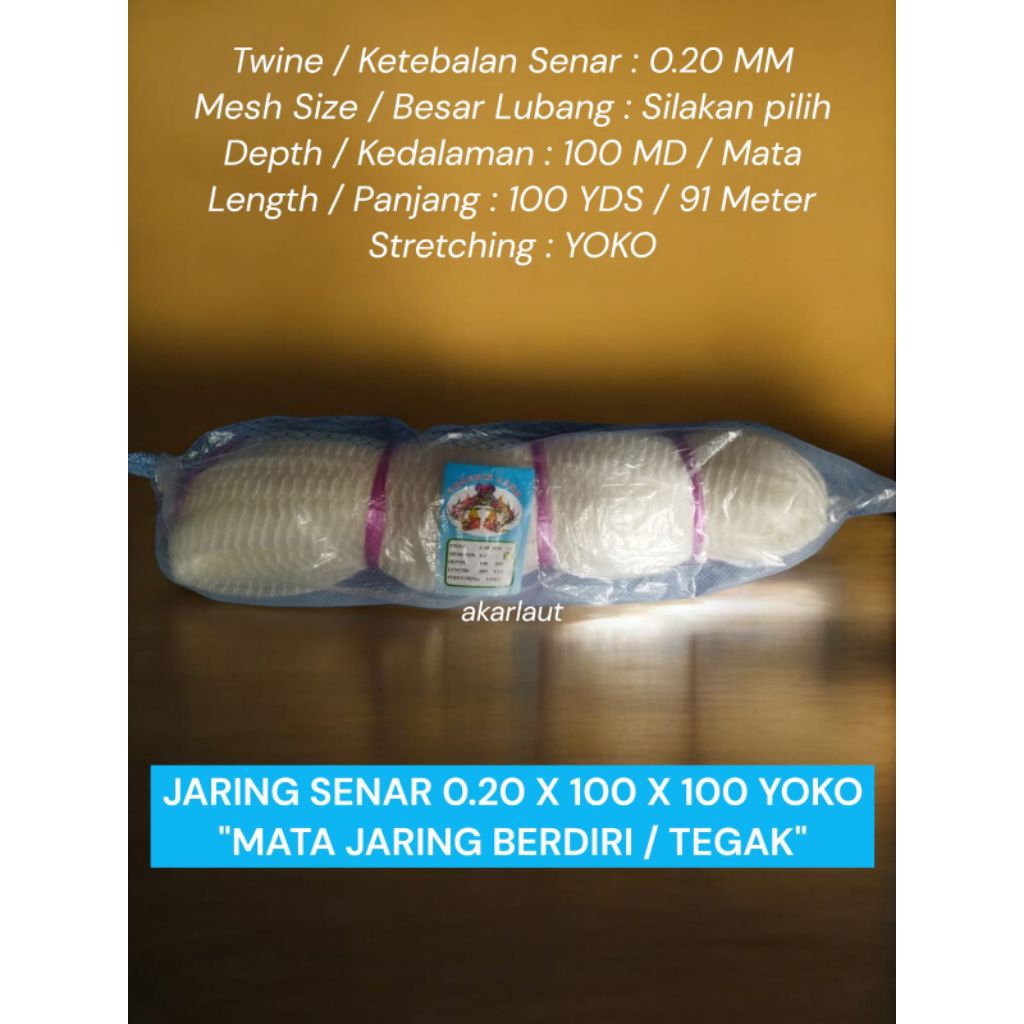 JARING SENAR 0.20 x 100x100 YOKO JARING BURUNG SAWAH JARING IKAN