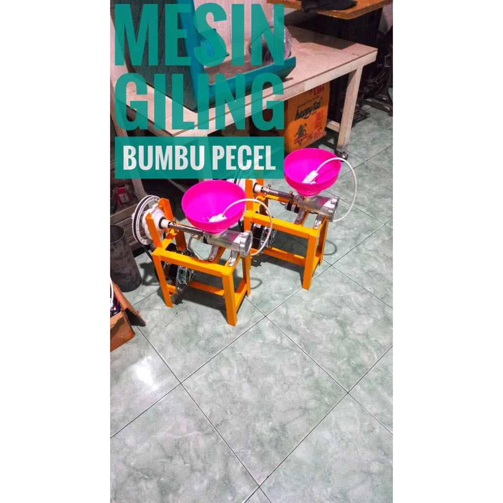 Mesin Giling Bumbu Pecel, Bumbu Ketoprak Serbaguna Otomatis