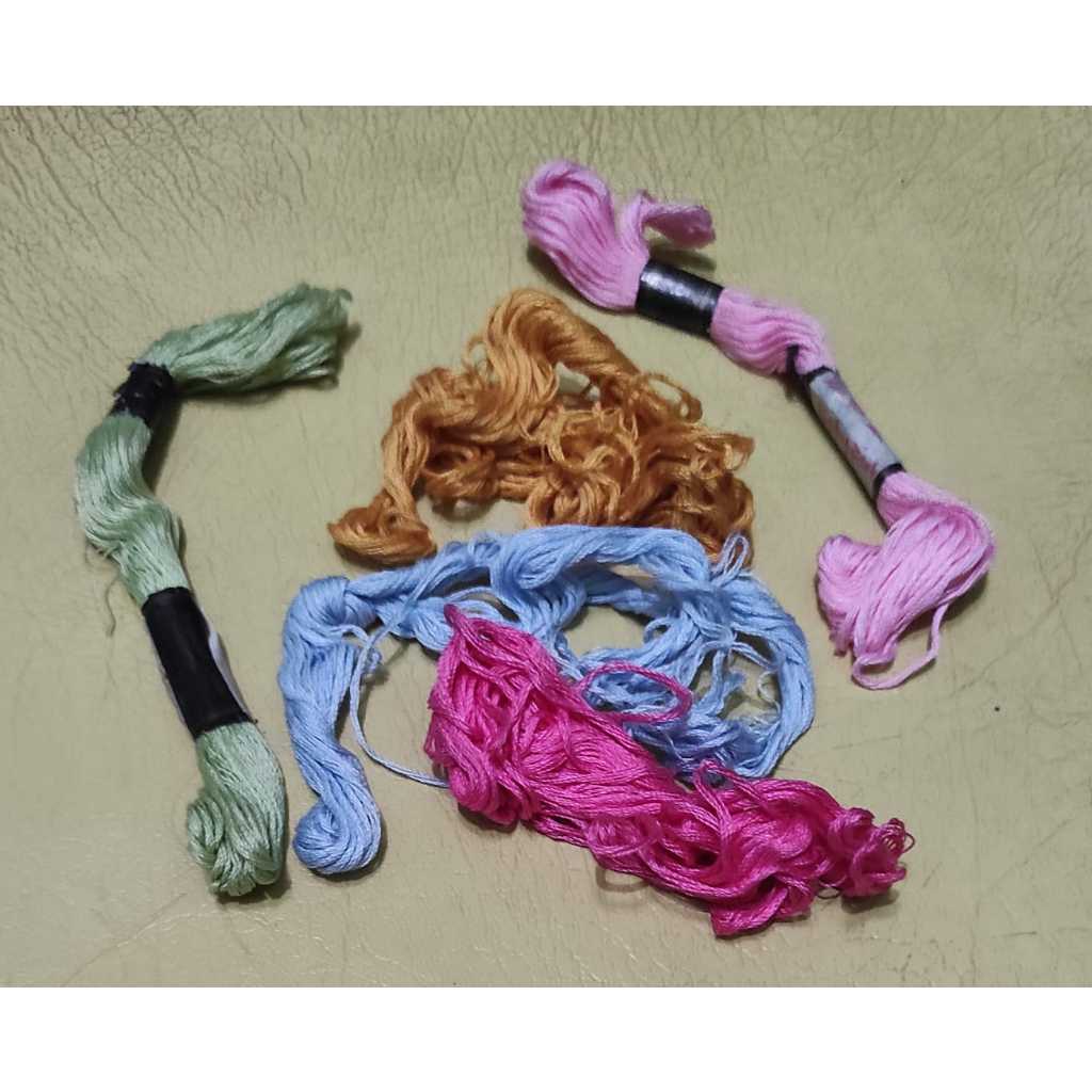 Obral Benang Sulam Rose Brand/202 Baby Pink Dan 612 Hijau Pupus + 3 Bonus (Baru stock lama)