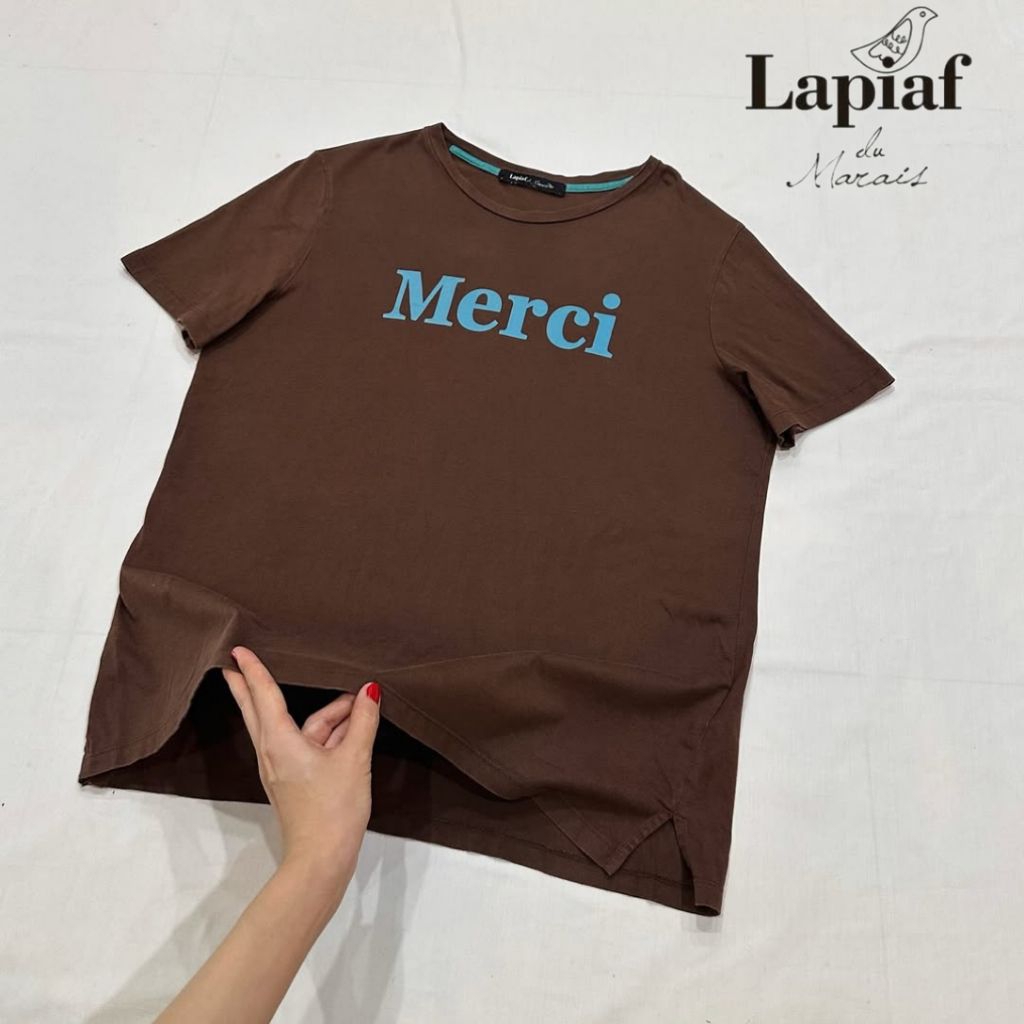 Kaos Korea Unisex Lapiaf Du Marais Merci Brown