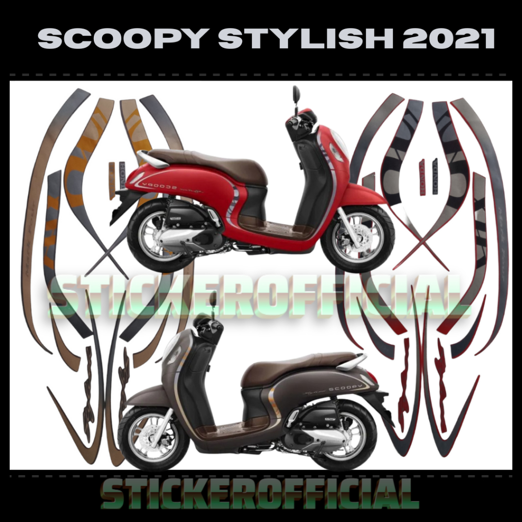 Sticker Striping Standar Motor Honda Scoopy Stylish 2021