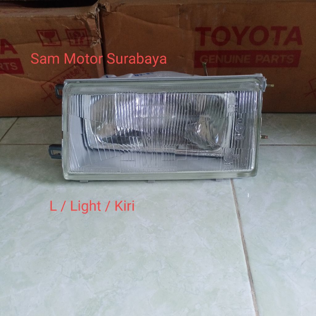 Headlamp Headlight Lampu depan Toyota Corolla GL, kiri 1983, 1984, 1985, Original