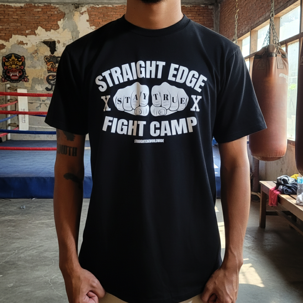 IDEGILA - T-SHIRT HARDCORE FIGHT CAMP BLACK  | Baju Kaos Hardcore Fight Camp