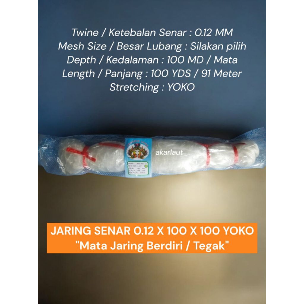 JARING BURUNG SAWAH 0.12 x 100x100 YOKO JARING IKAN